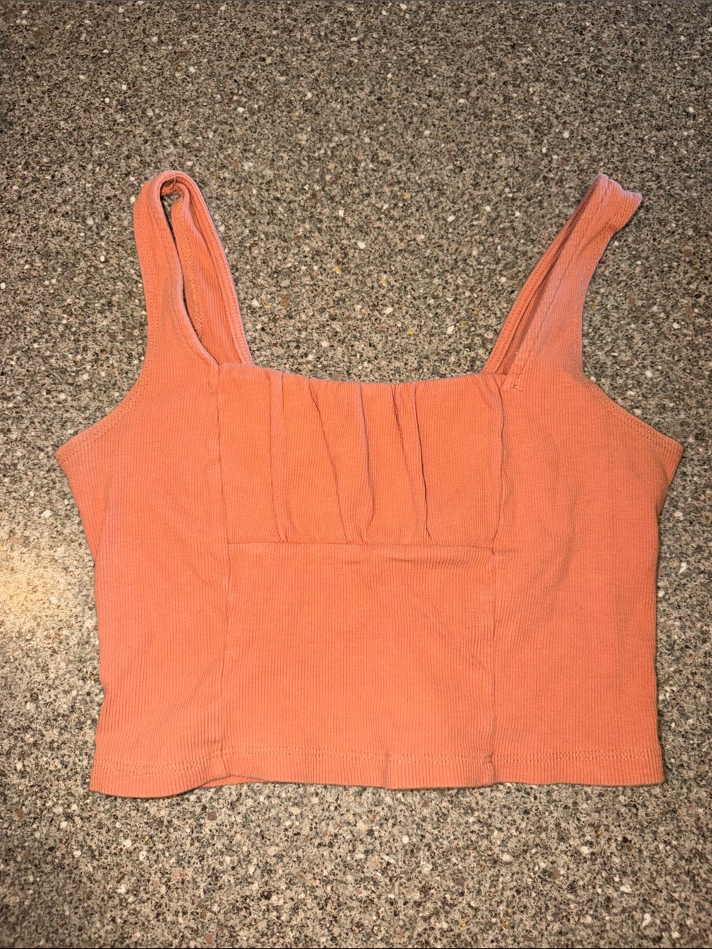 Originality Y2k Sleeveless Square-Neck Cropped Babydoll Top in Coral